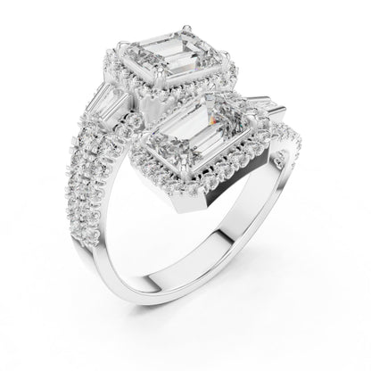 Mixed Shape Lab Grown Diamond Halo Ring