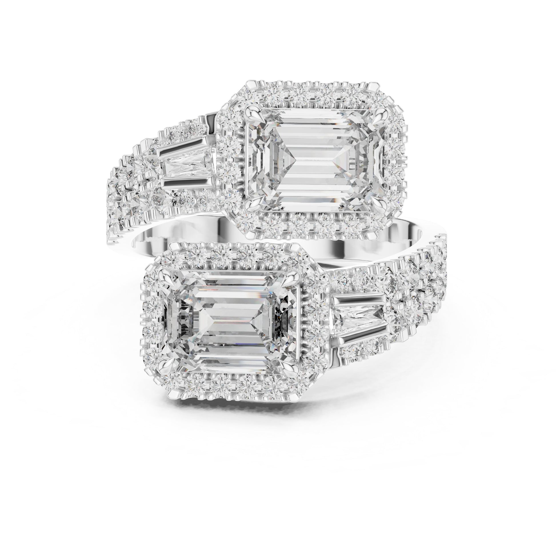 Mixed Shape Lab Grown Diamond Halo Ring