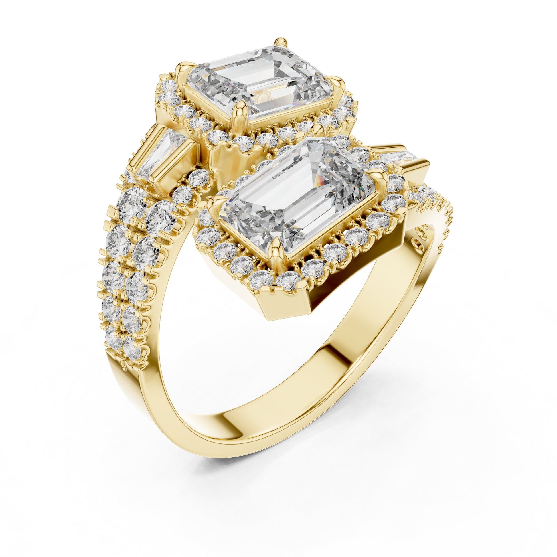 Mixed Shape Lab Grown Diamond Halo Ring