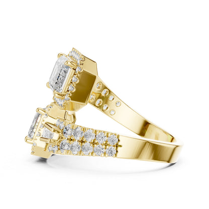 Mixed Shape Lab Grown Diamond Halo Ring