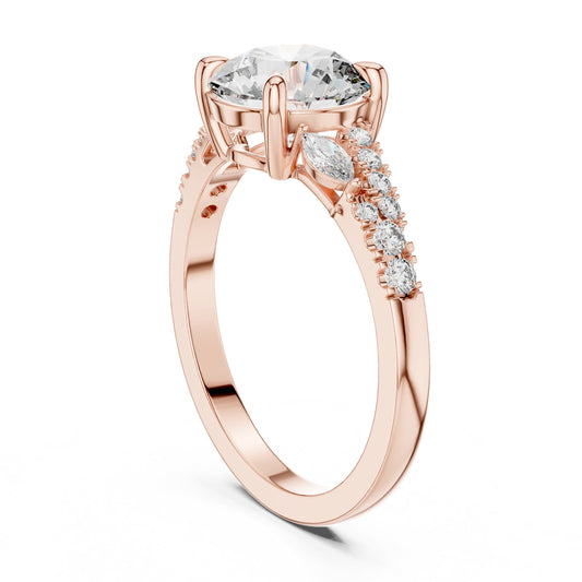 Mixed Shape Lab Grown Diamond Side Stone Ring