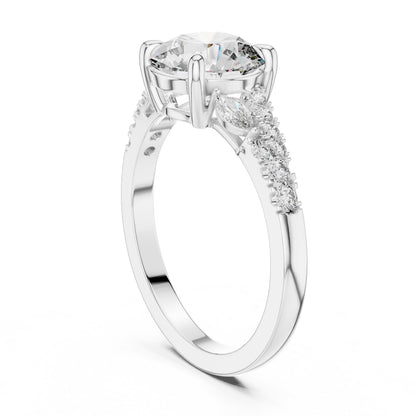 Mixed Shape Lab Grown Diamond Side Stone Ring