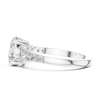 Mixed Shape Lab Grown Diamond Side Stone Ring
