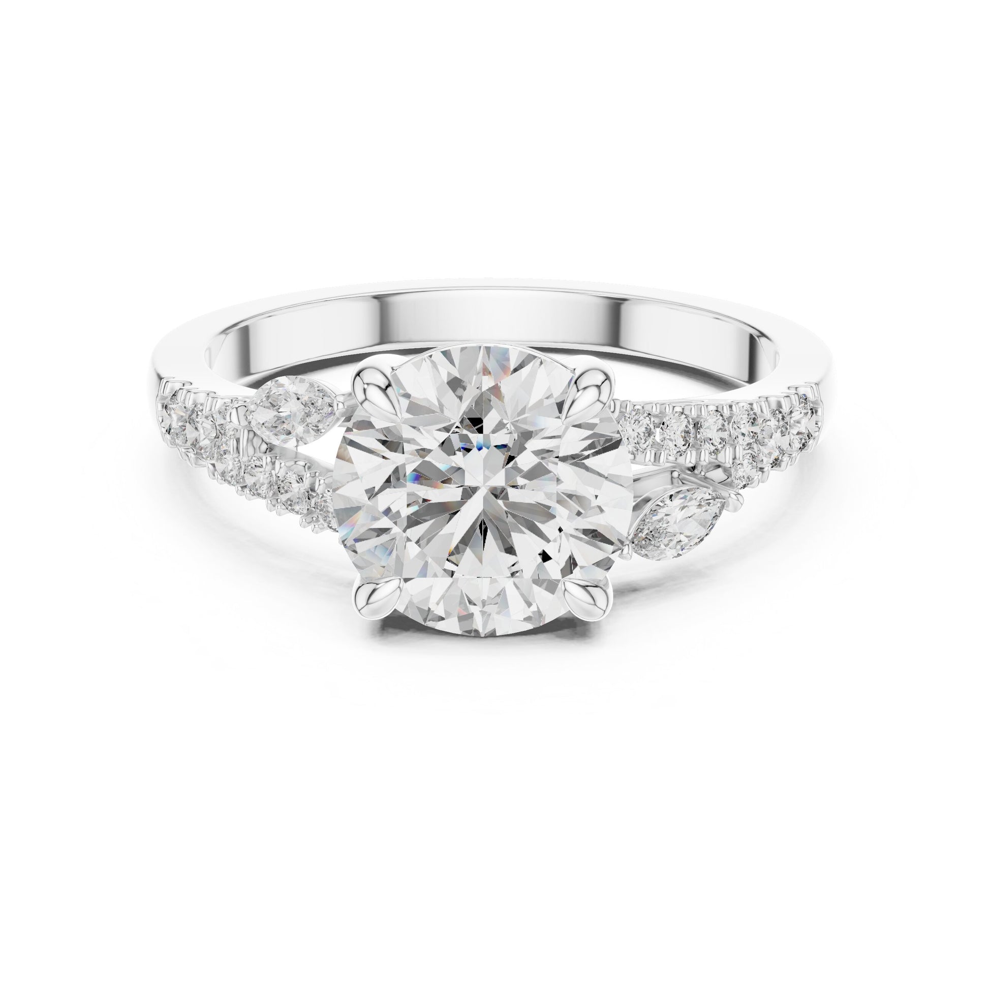 Mixed Shape Lab Grown Diamond Side Stone Ring