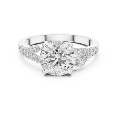 Mixed Shape Lab Grown Diamond Side Stone Ring