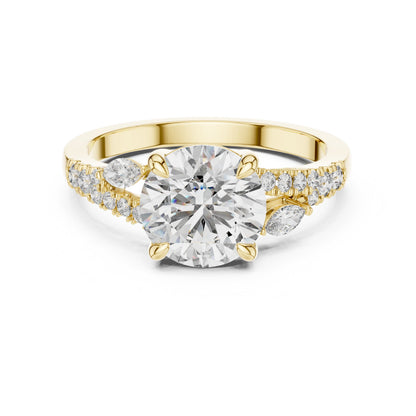 Mixed Shape Lab Grown Diamond Side Stone Ring
