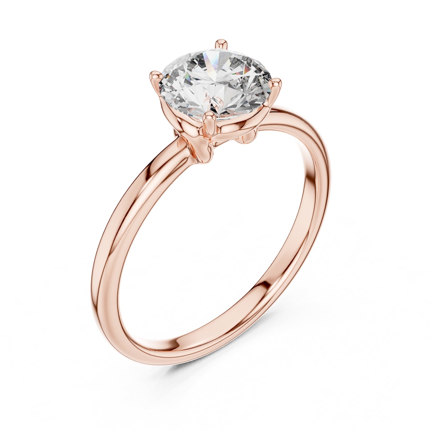 Round Solitaire Lab Grown Diamond Ring