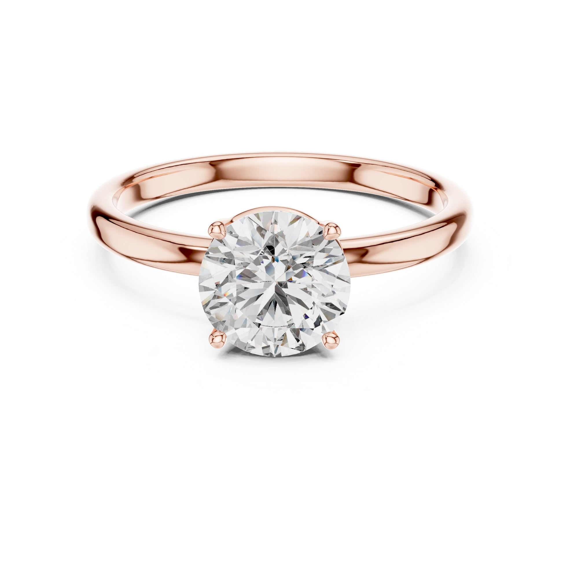 Round Solitaire Lab Grown Diamond Ring