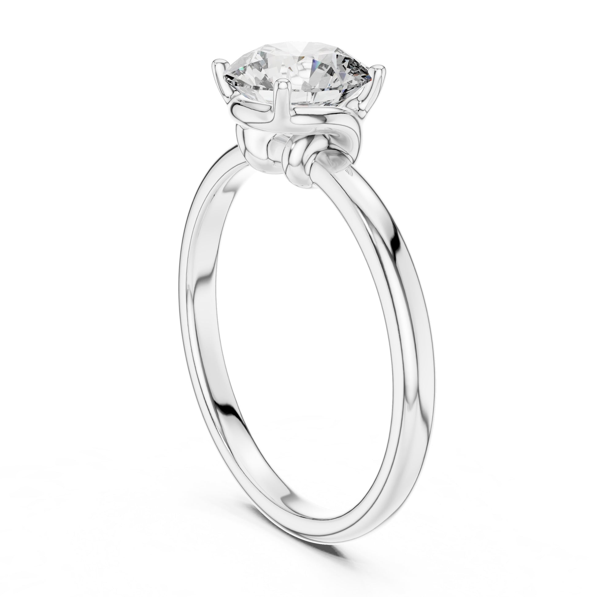 Round Solitaire Lab Grown Diamond Ring