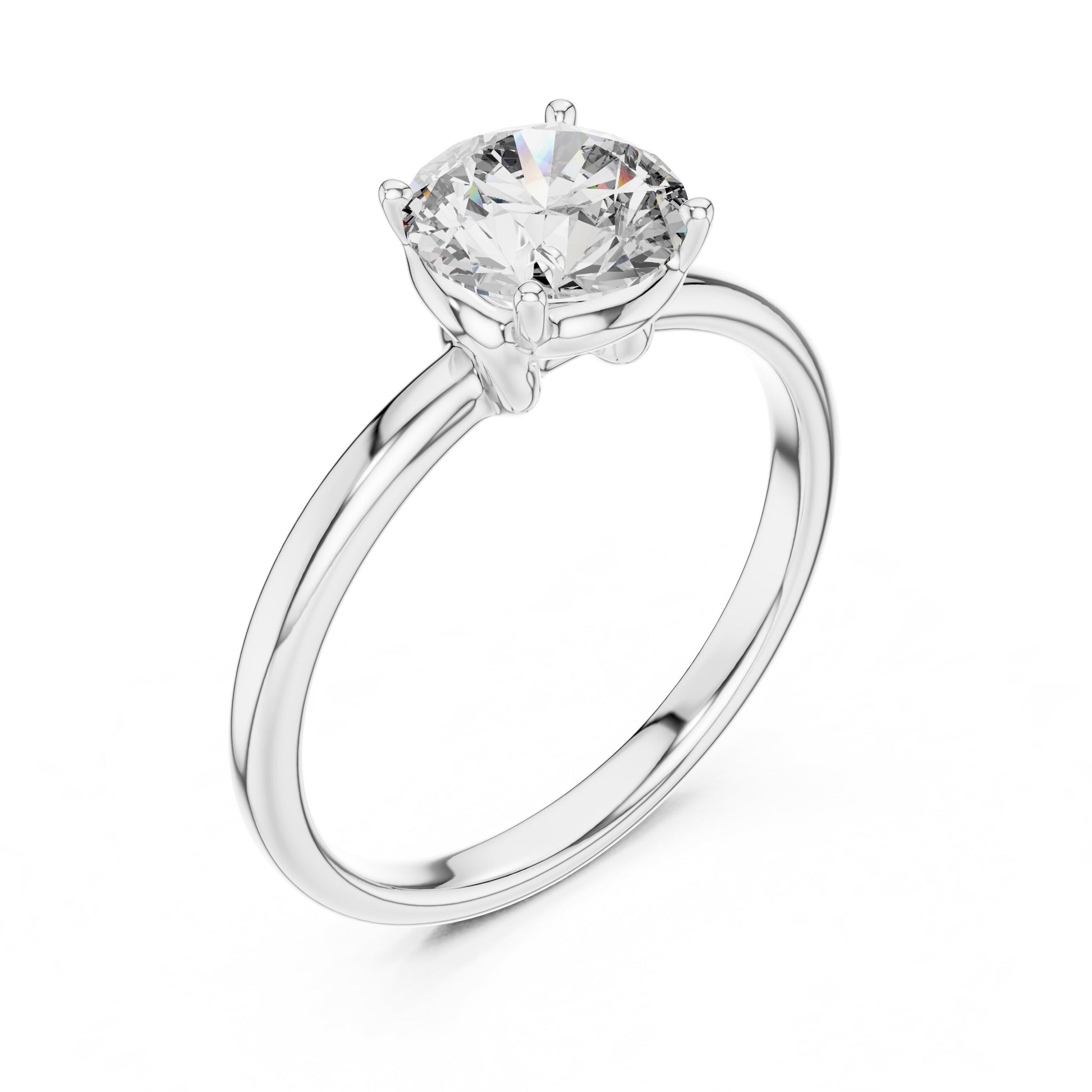 Round Solitaire Lab Grown Diamond Ring