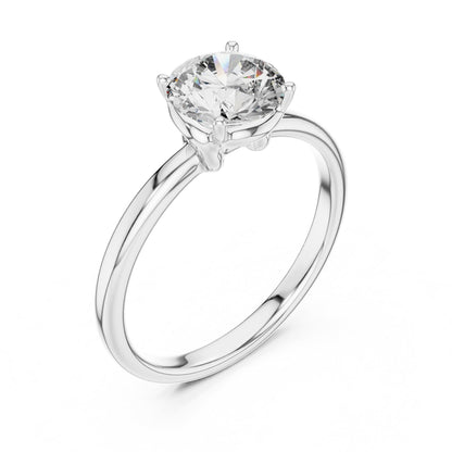 Round Solitaire Lab Grown Diamond Ring