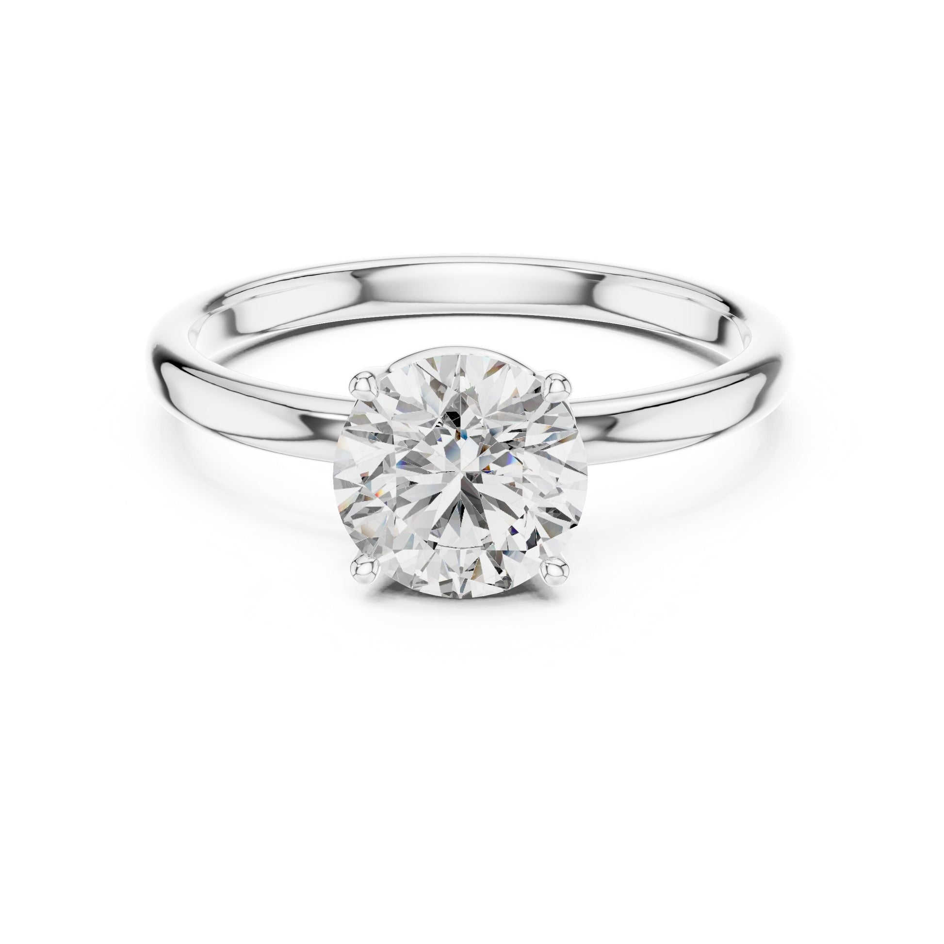 Round Solitaire Lab Grown Diamond Ring