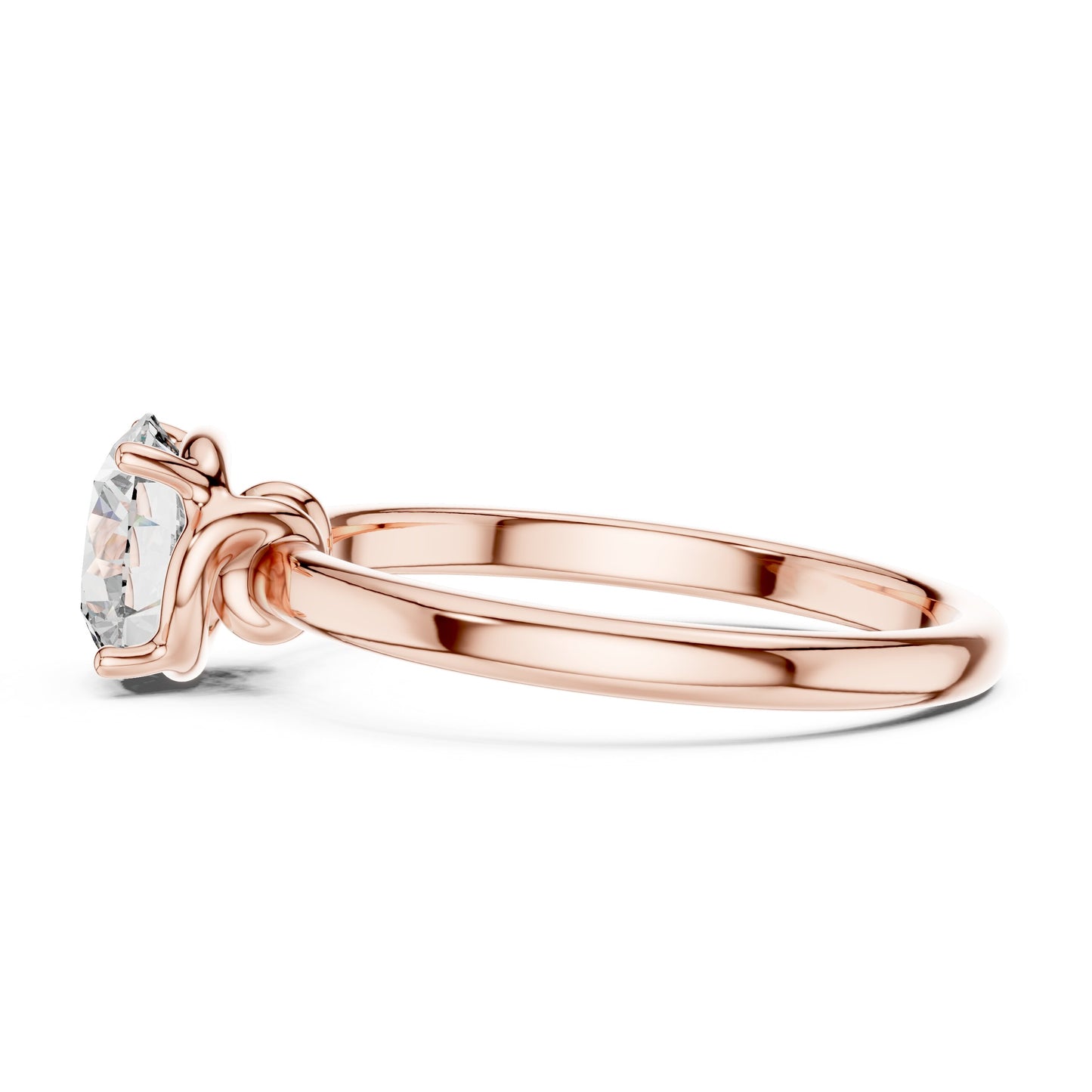 Round Solitaire Lab Grown Diamond Ring