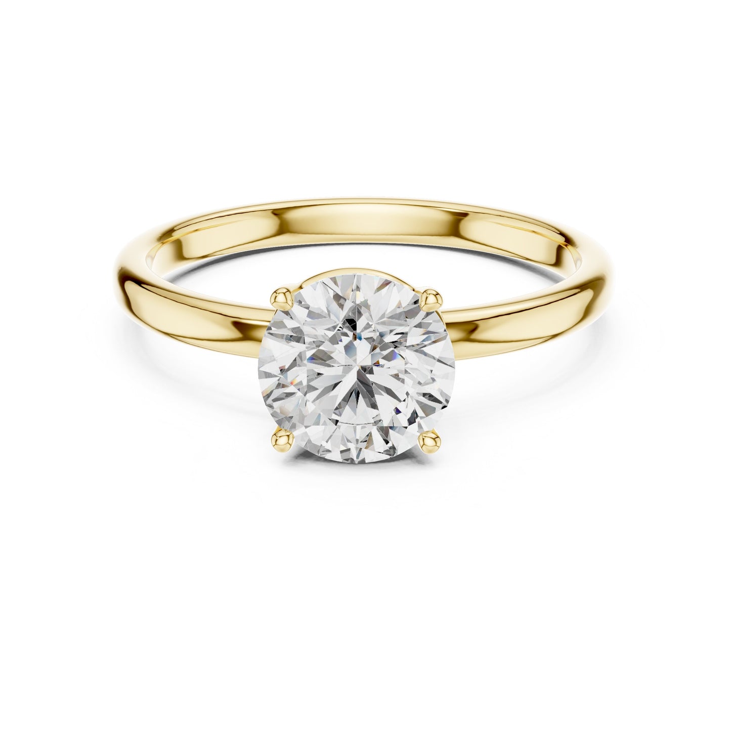 Round Solitaire Lab Grown Diamond Ring