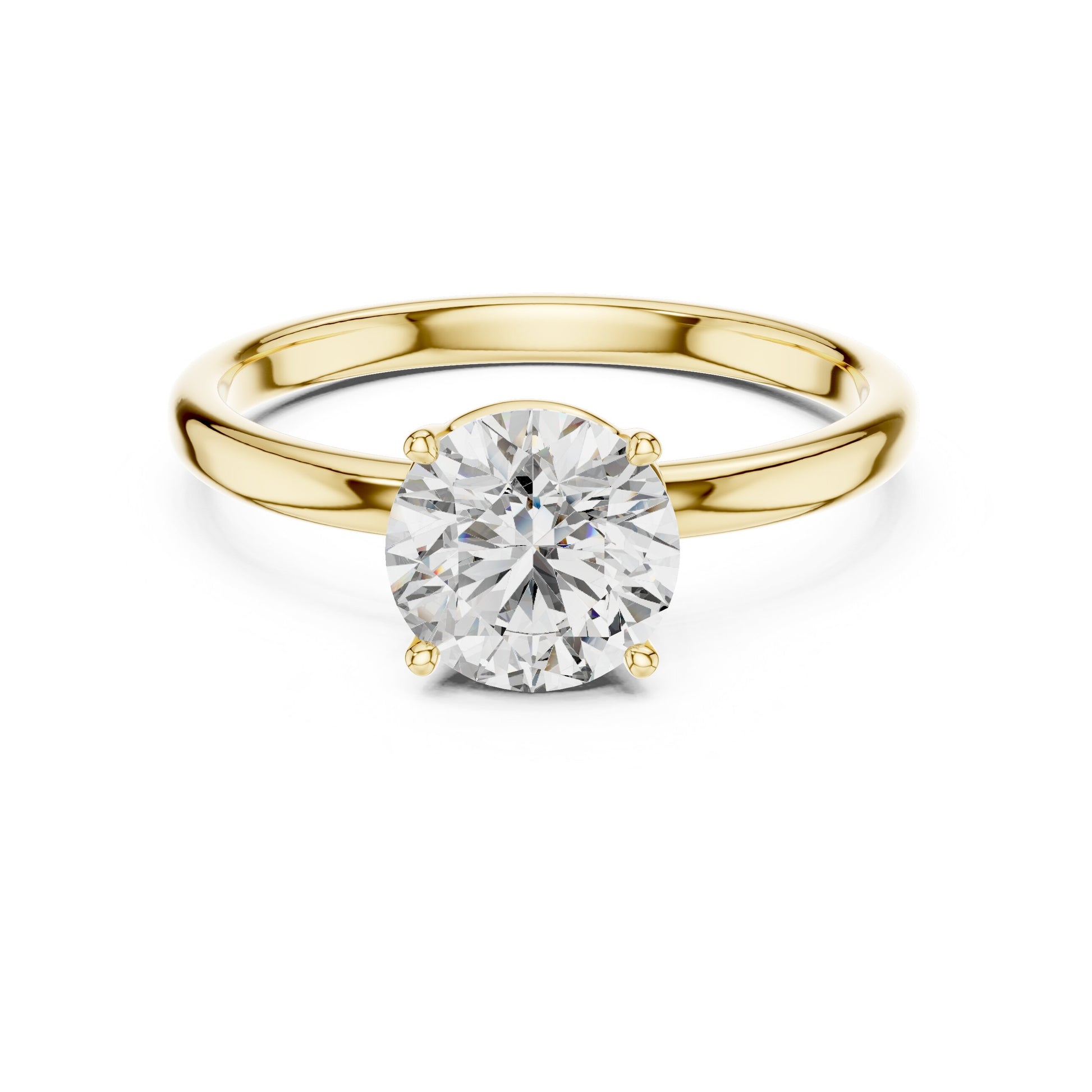Round Solitaire Lab Grown Diamond Ring