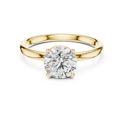Round Solitaire Lab Grown Diamond Ring