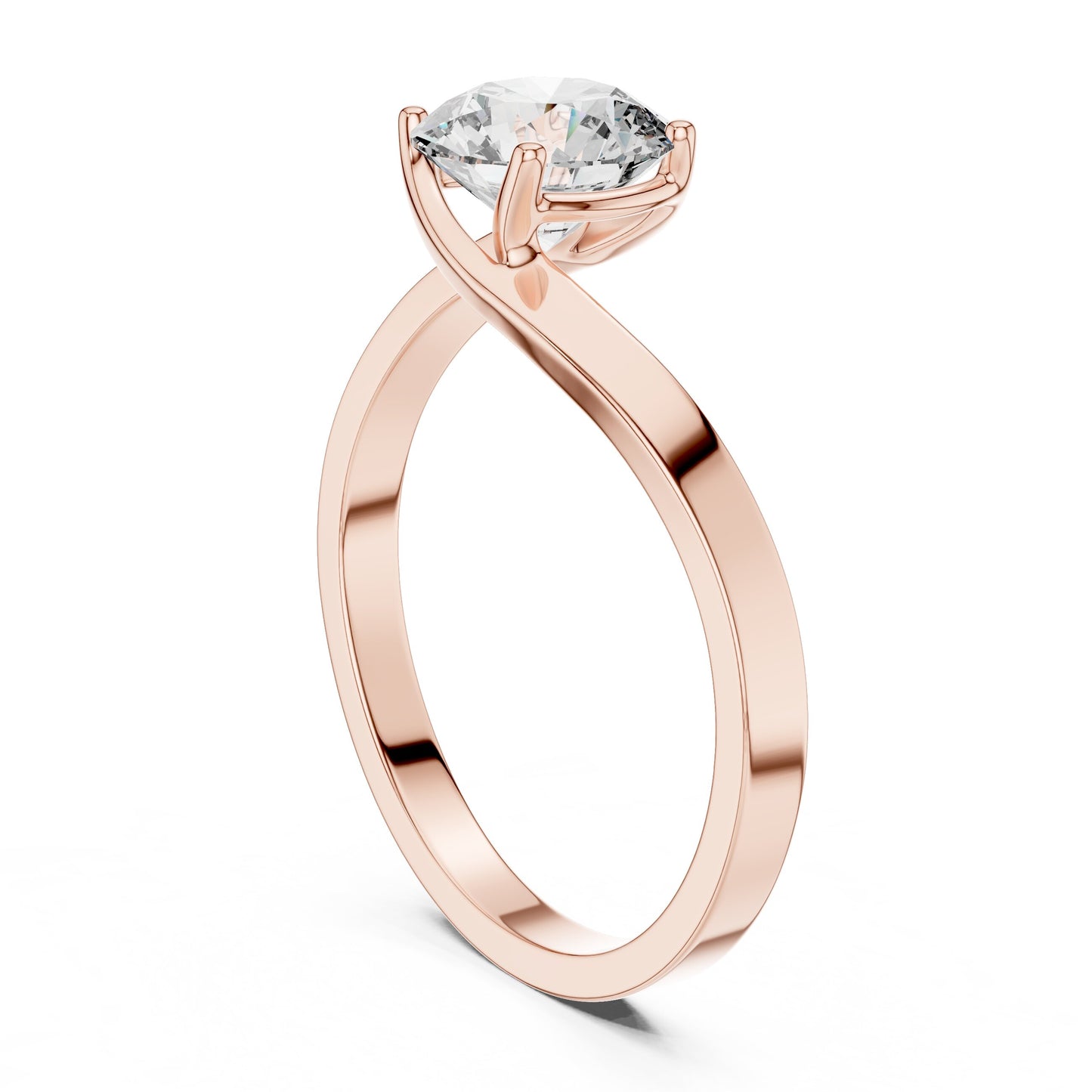 Round Solitaire Lab Grown Diamond Ring