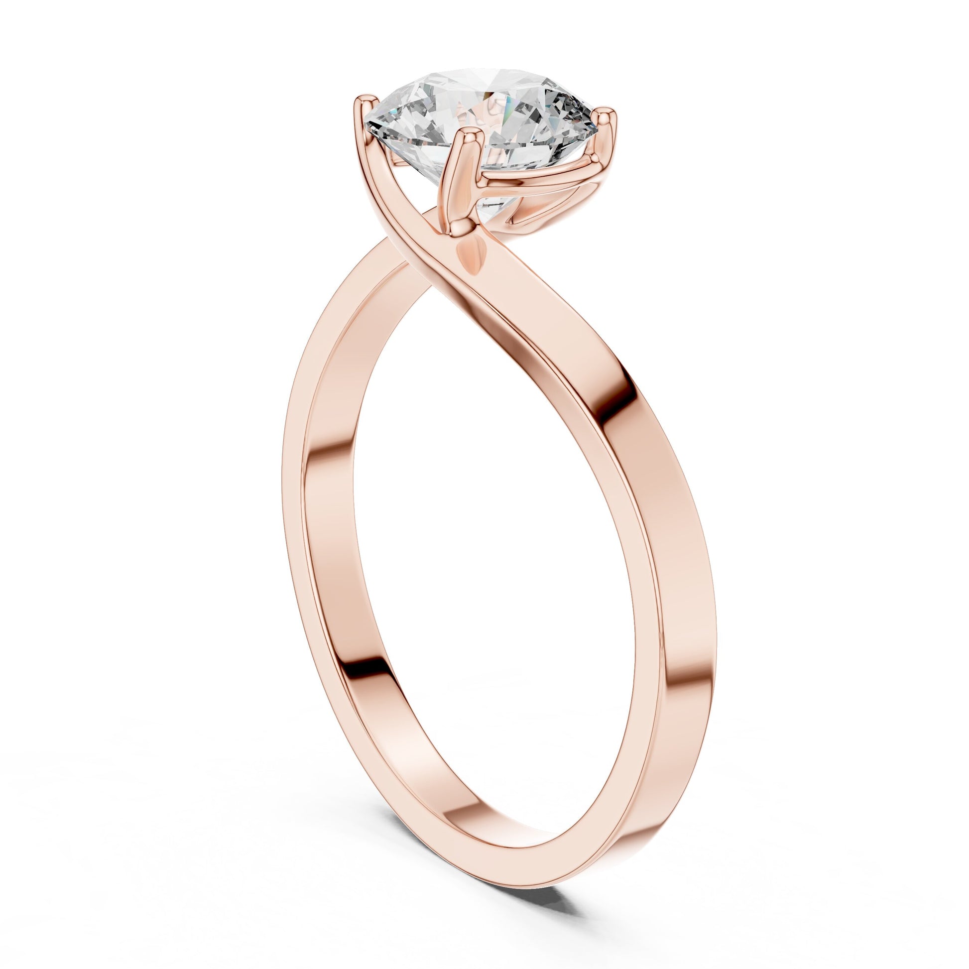 Round Solitaire Lab Grown Diamond Ring