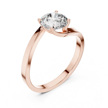 Round Solitaire Lab Grown Diamond Ring