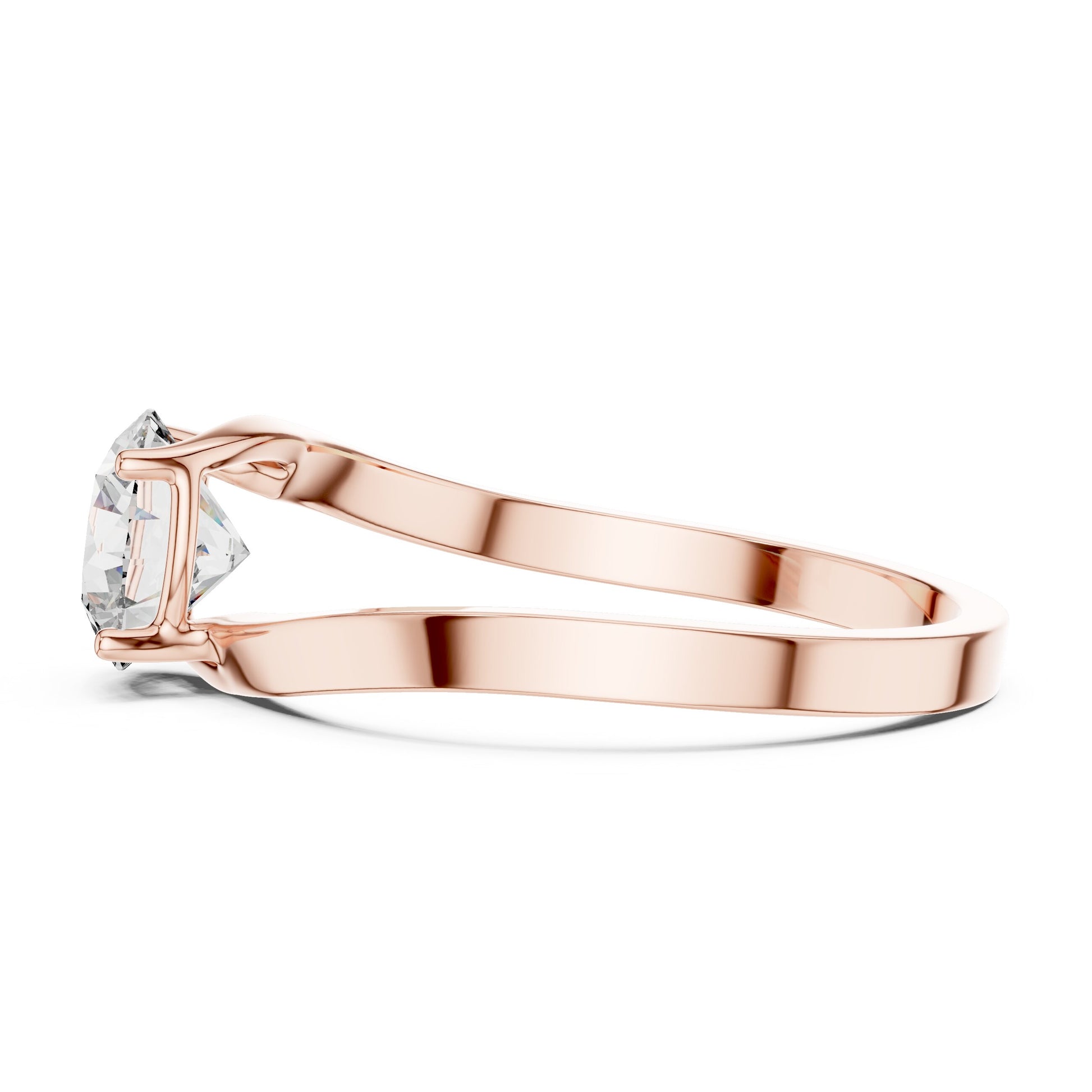 Round Solitaire Lab Grown Diamond Ring