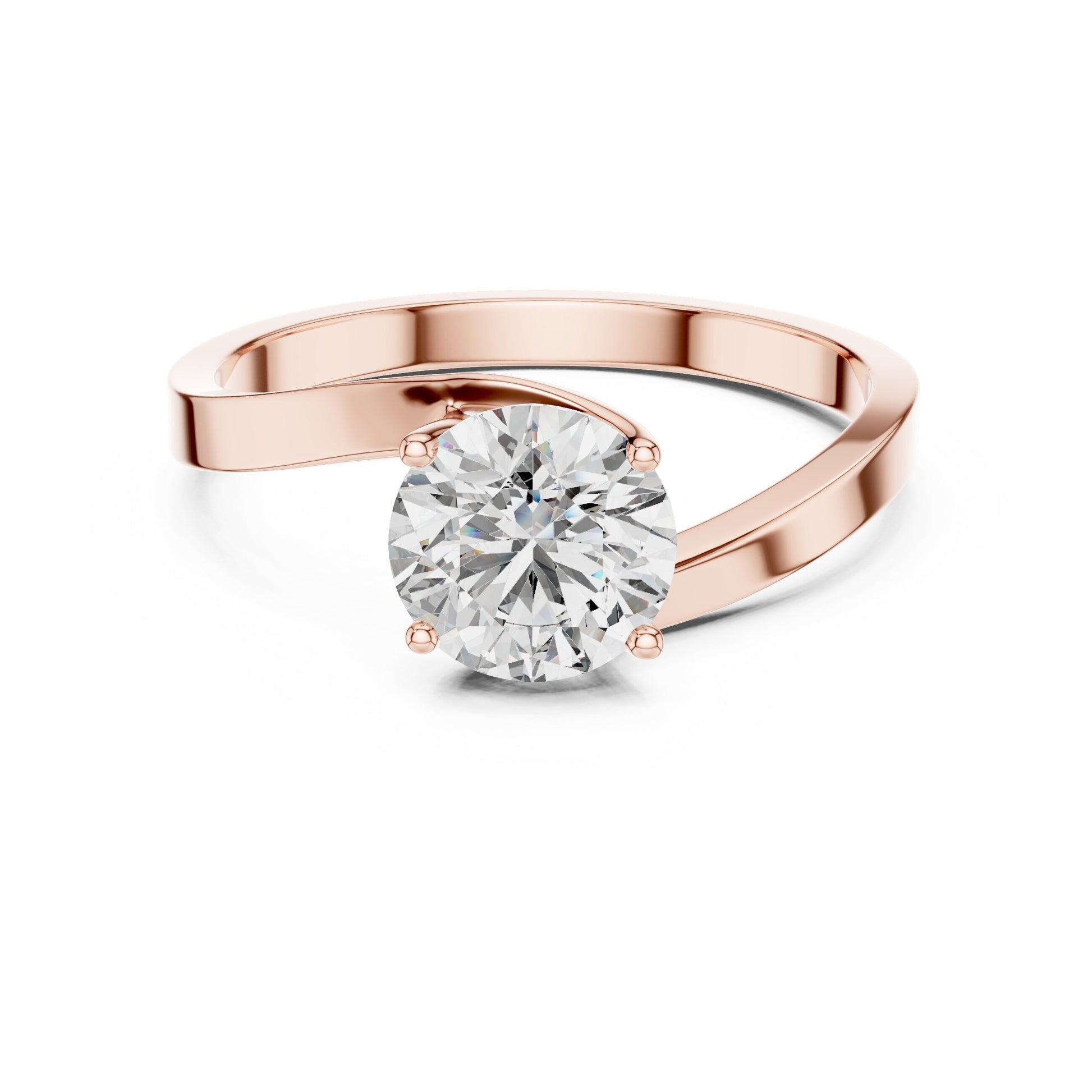 Round Solitaire Lab Grown Diamond Ring