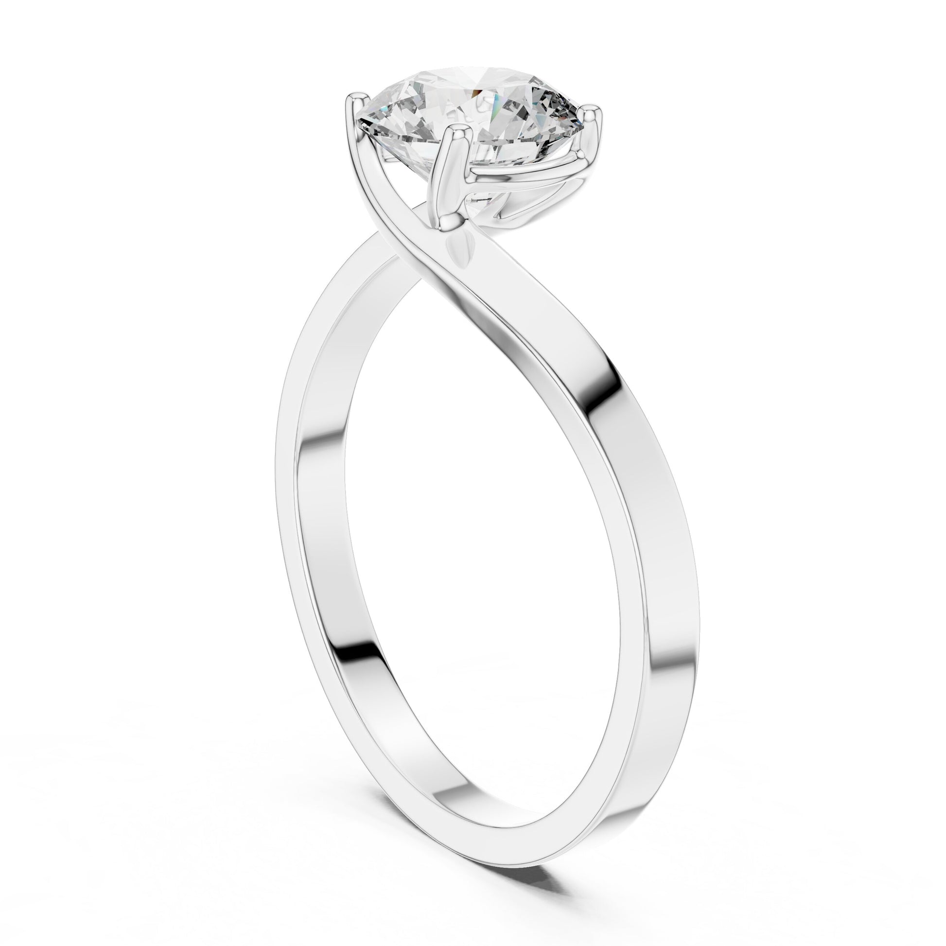 Round Solitaire Lab Grown Diamond Ring
