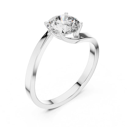 Round Solitaire Lab Grown Diamond Ring