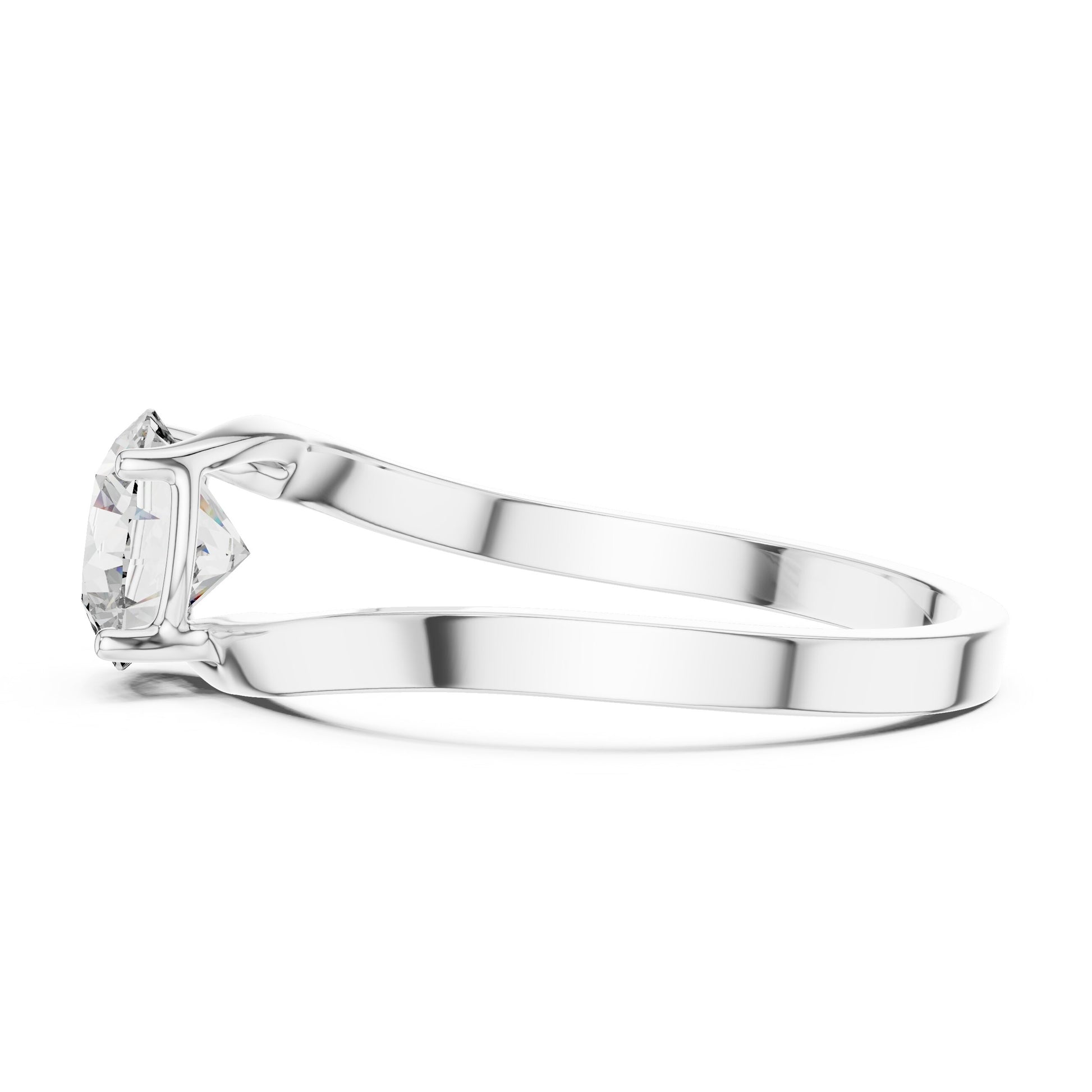 Round Solitaire Lab Grown Diamond Ring