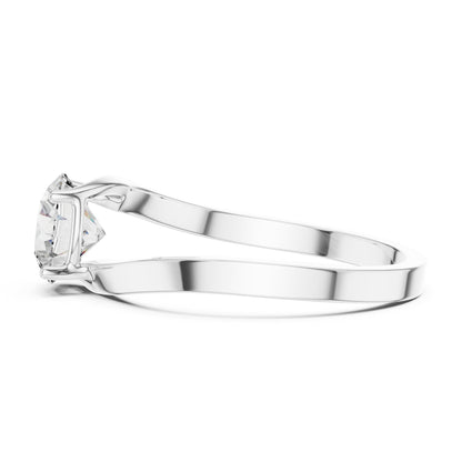 Round Solitaire Lab Grown Diamond Ring