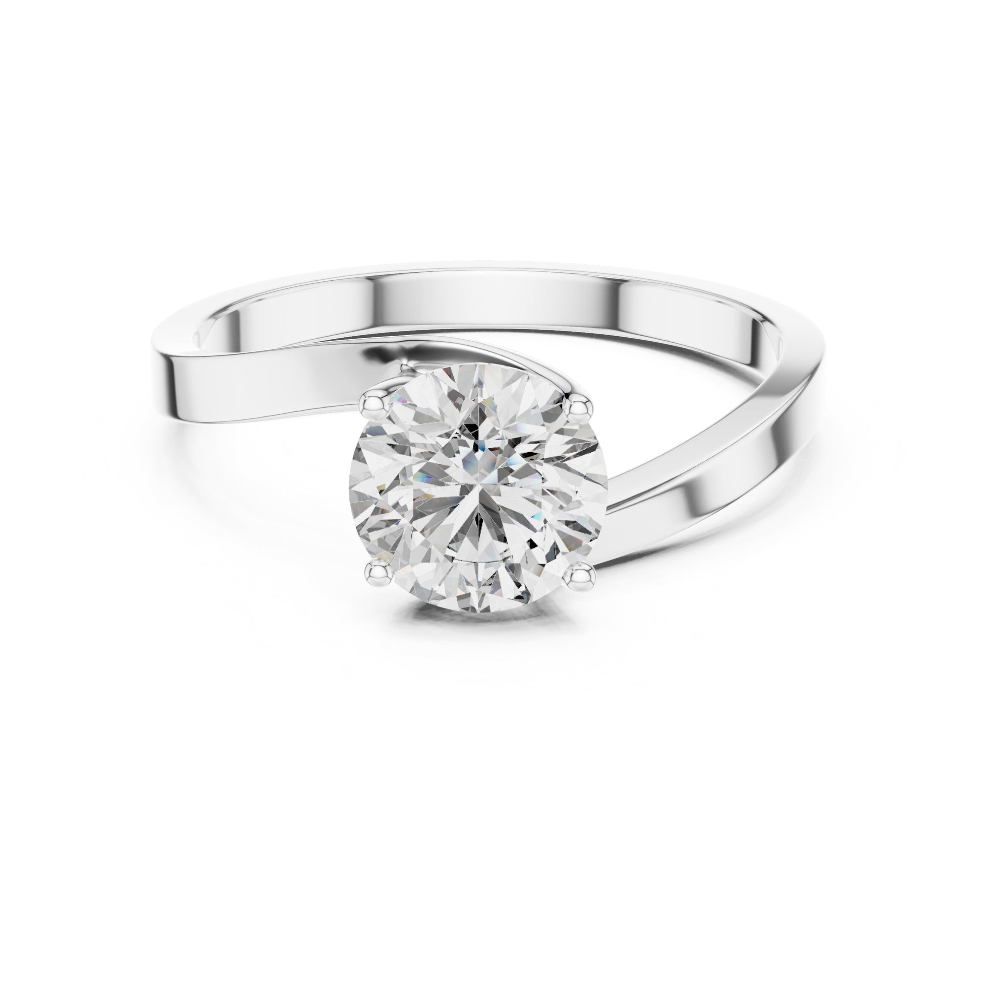 Round Solitaire Lab Grown Diamond Ring