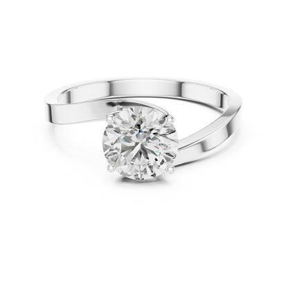 Round Solitaire Lab Grown Diamond Ring