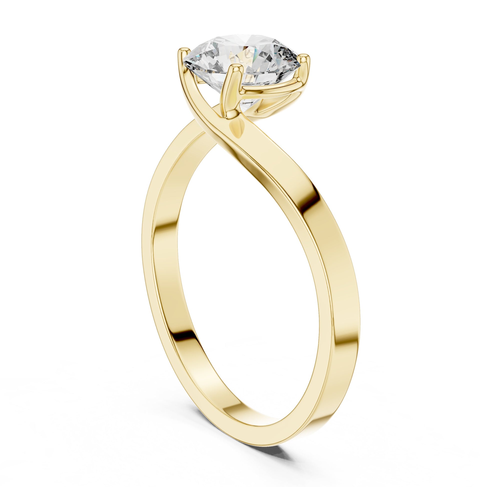 Round Solitaire Lab Grown Diamond Ring