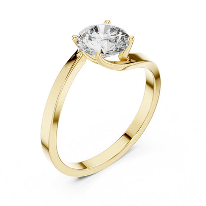 Round Solitaire Lab Grown Diamond Ring