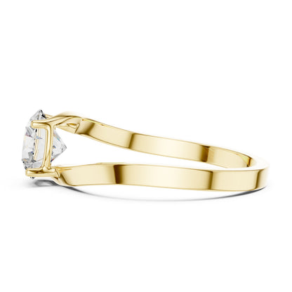 Round Solitaire Lab Grown Diamond Ring