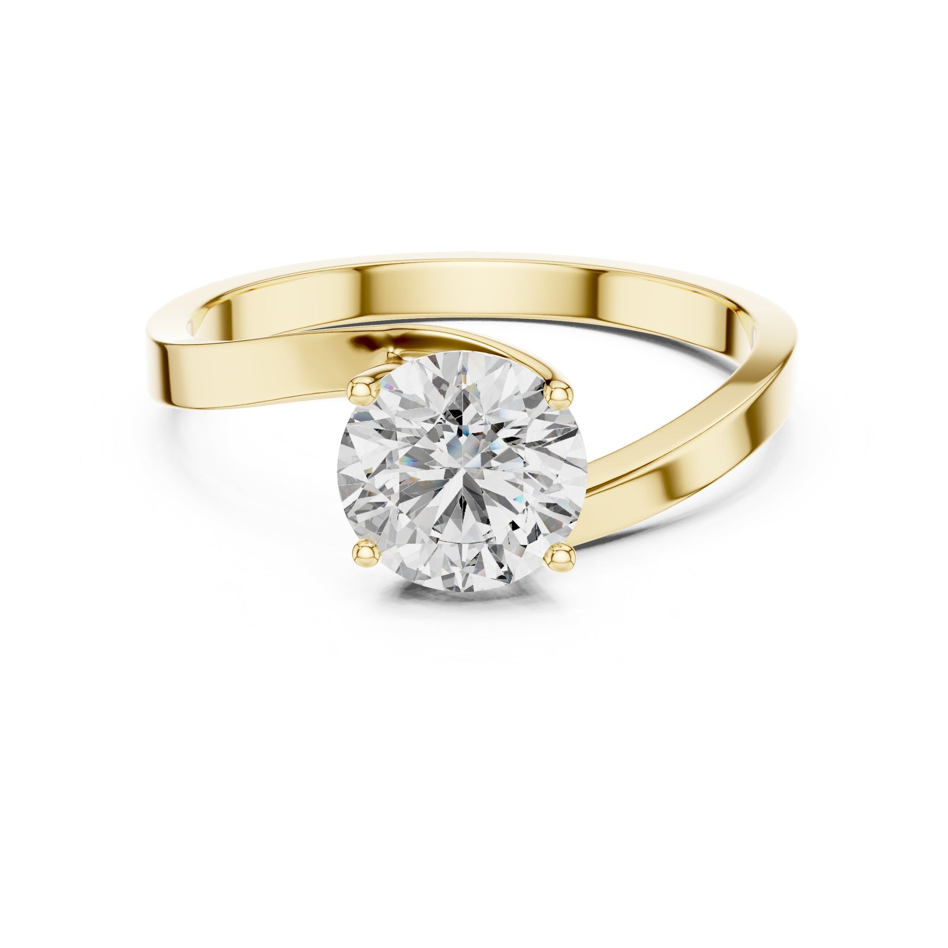Round Solitaire Lab Grown Diamond Ring