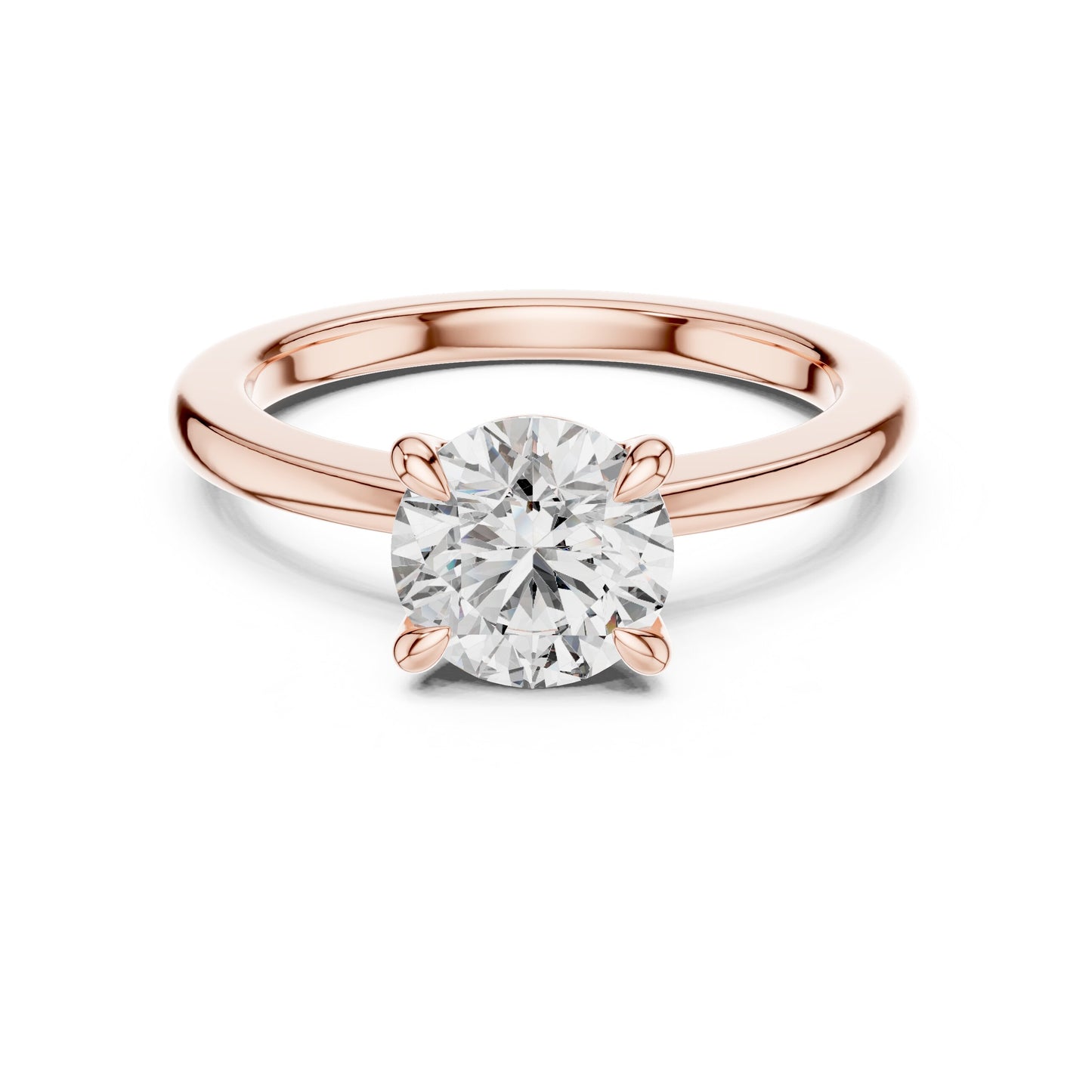 Round Solitaire Lab Grown Diamond Ring