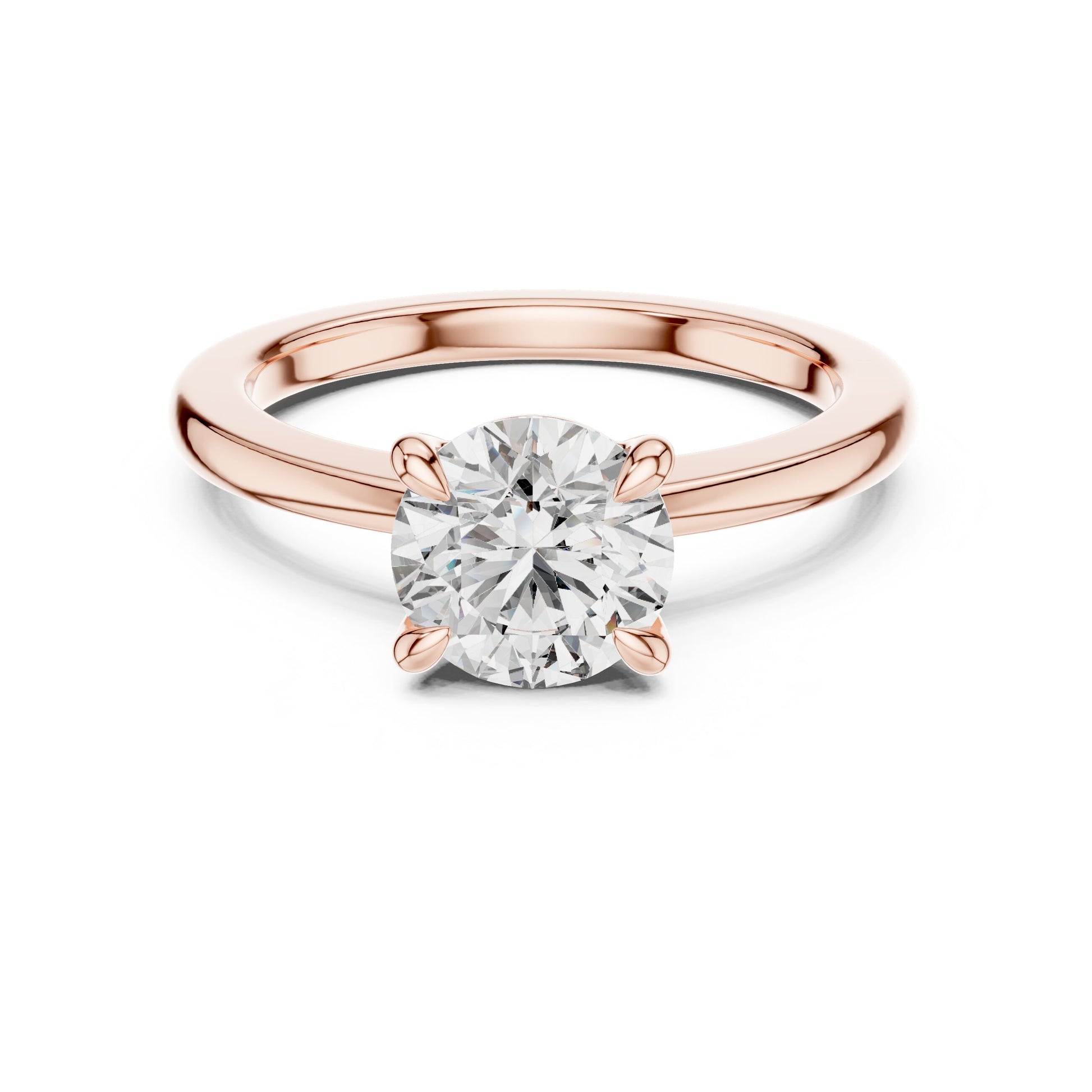 Round Solitaire Lab Grown Diamond Ring