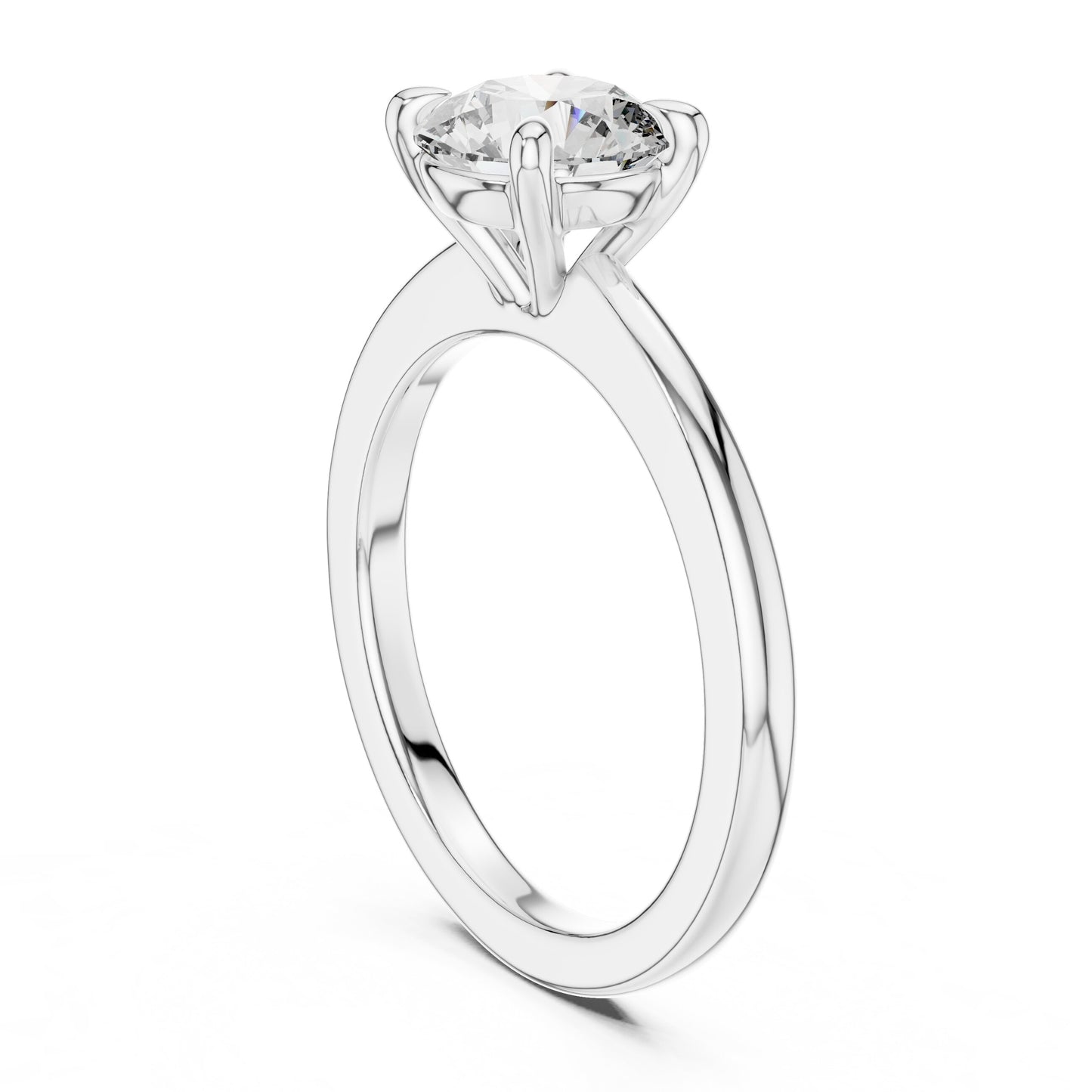 Round Solitaire Lab Grown Diamond Ring