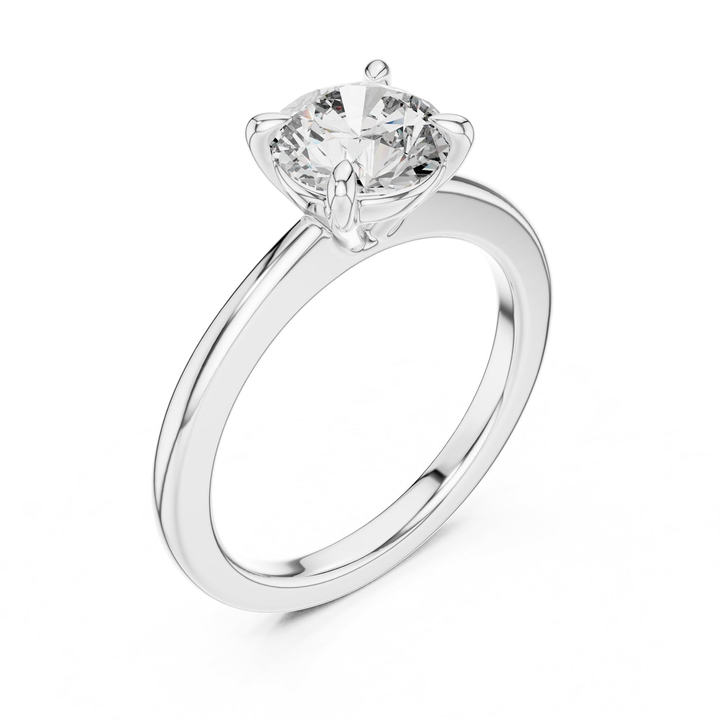 Round Solitaire Lab Grown Diamond Ring