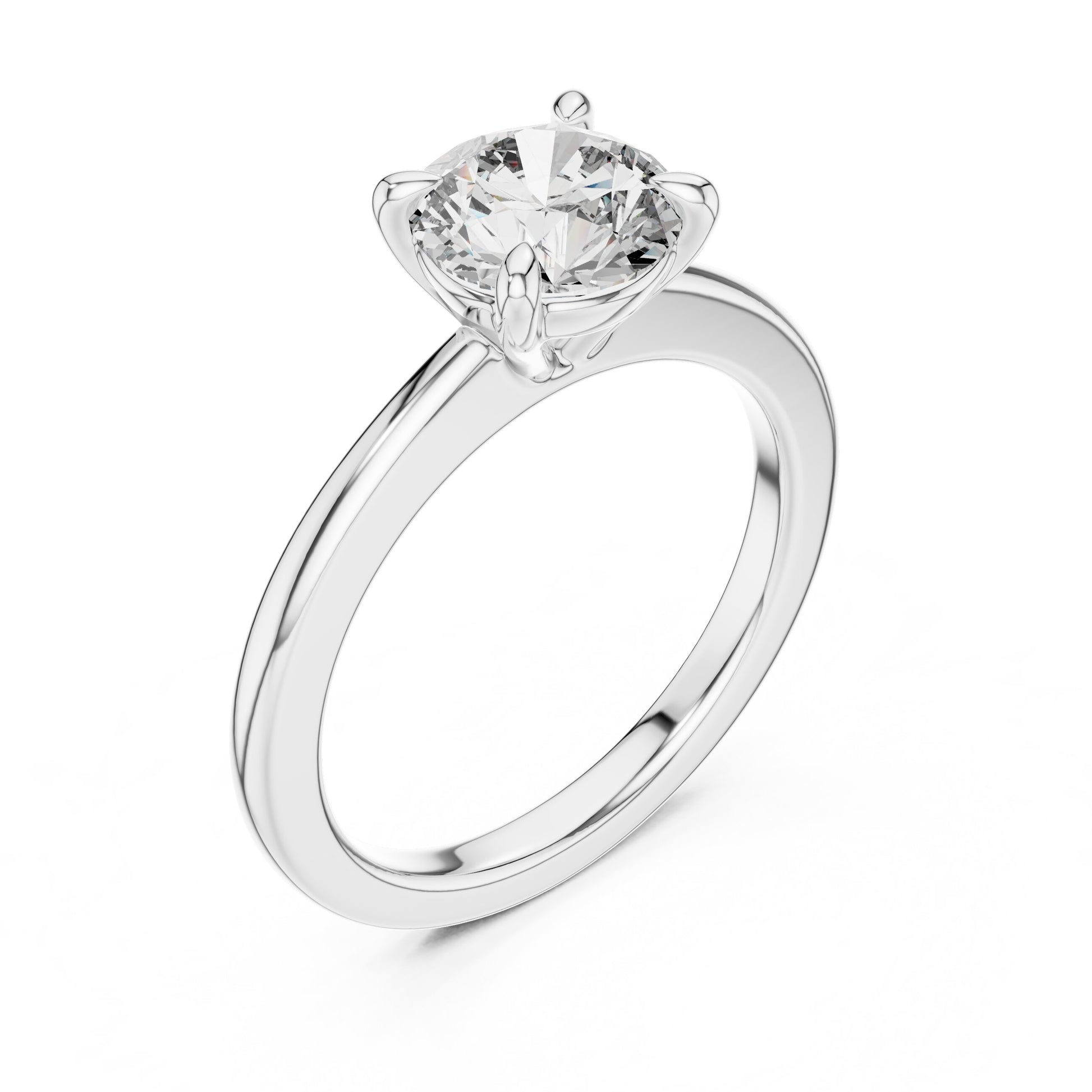 Round Solitaire Lab Grown Diamond Ring