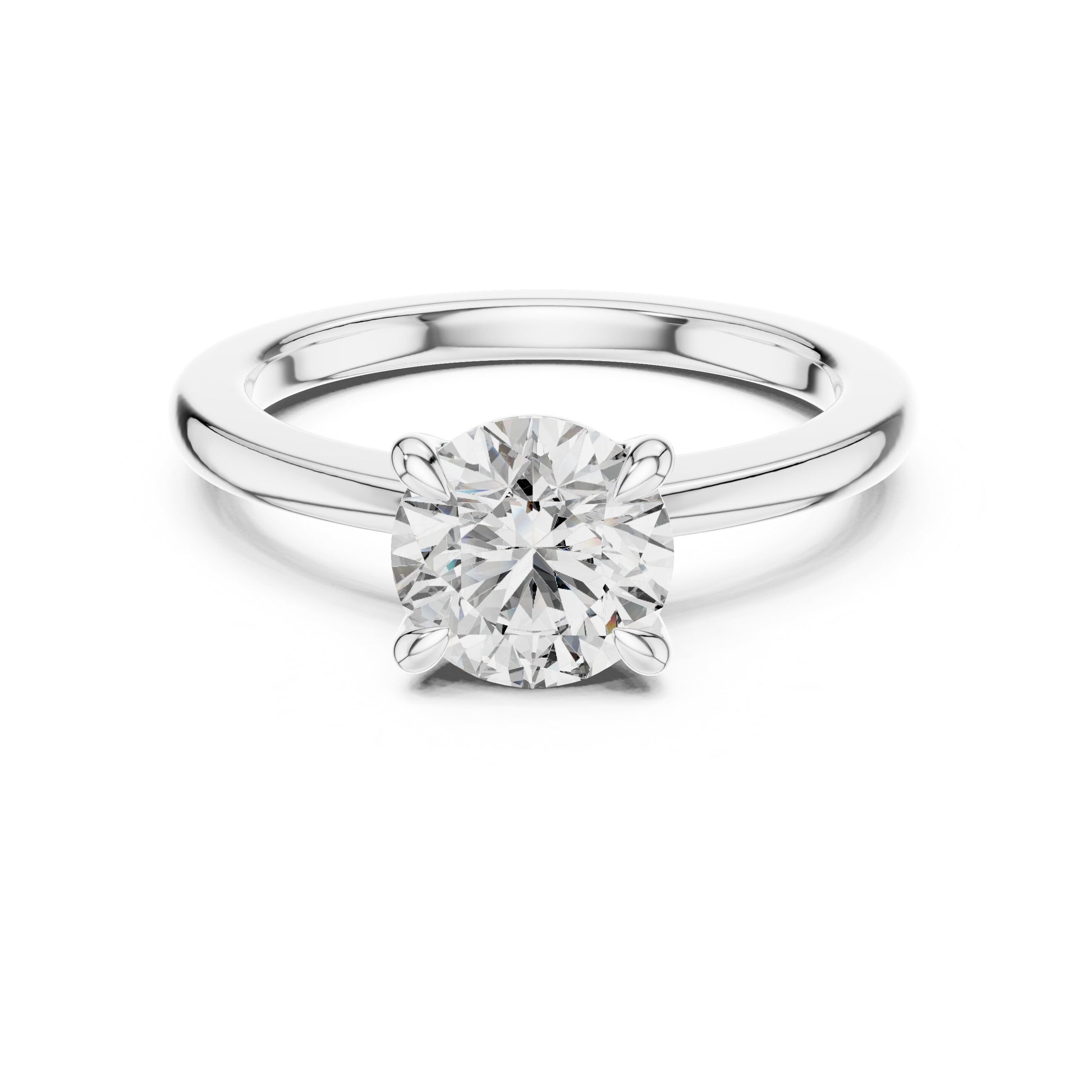 Round Solitaire Lab Grown Diamond Ring