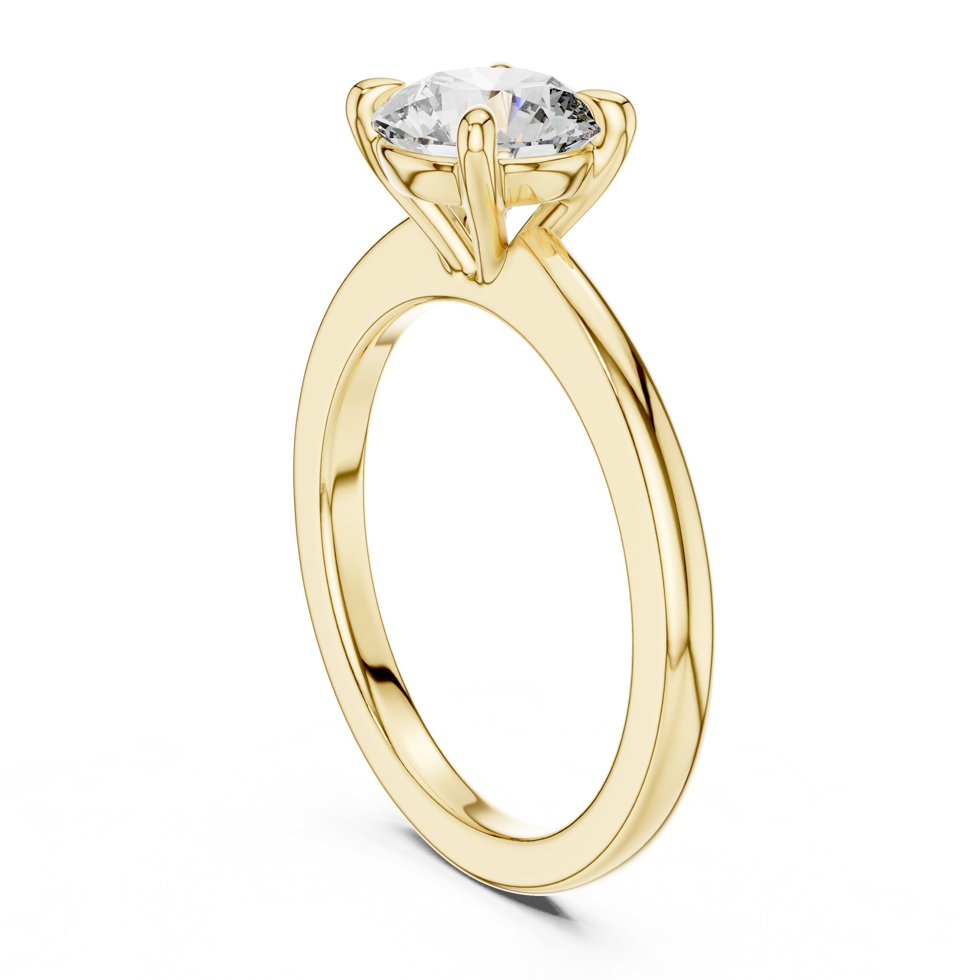 Round Solitaire Lab Grown Diamond Ring