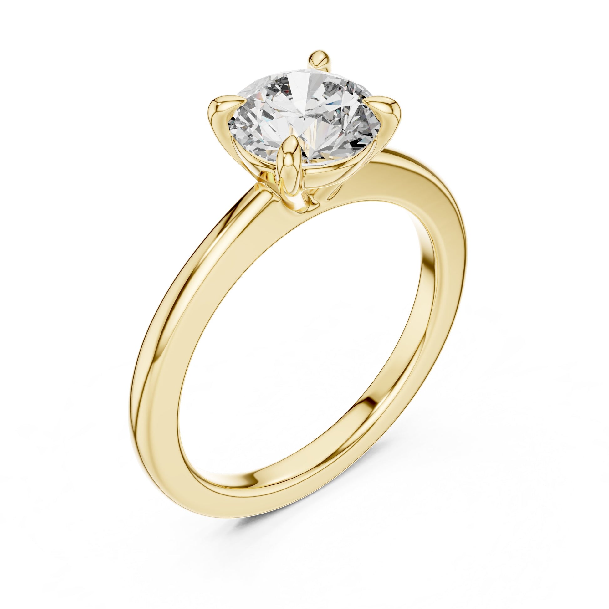 Round Solitaire Lab Grown Diamond Ring