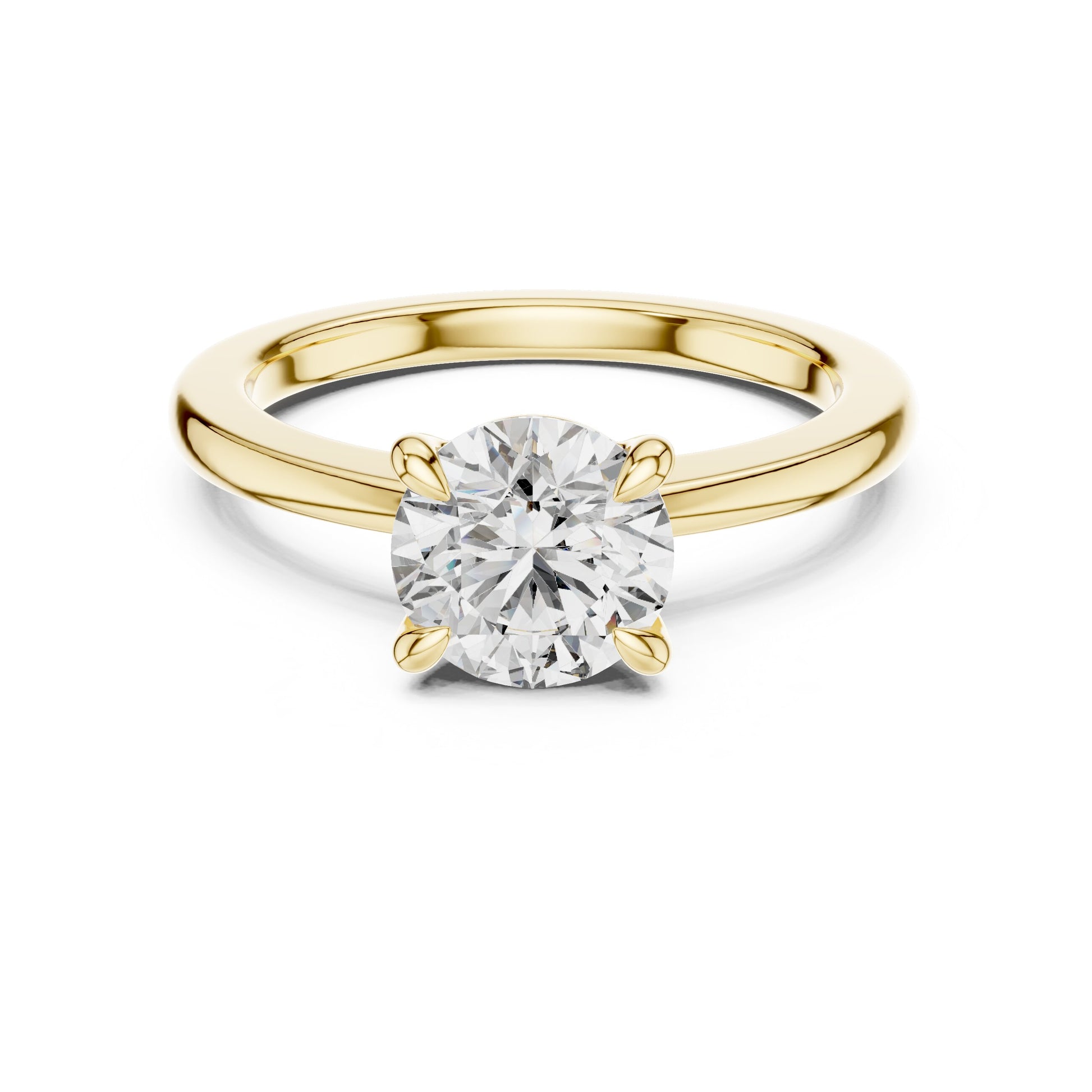 Round Solitaire Lab Grown Diamond Ring