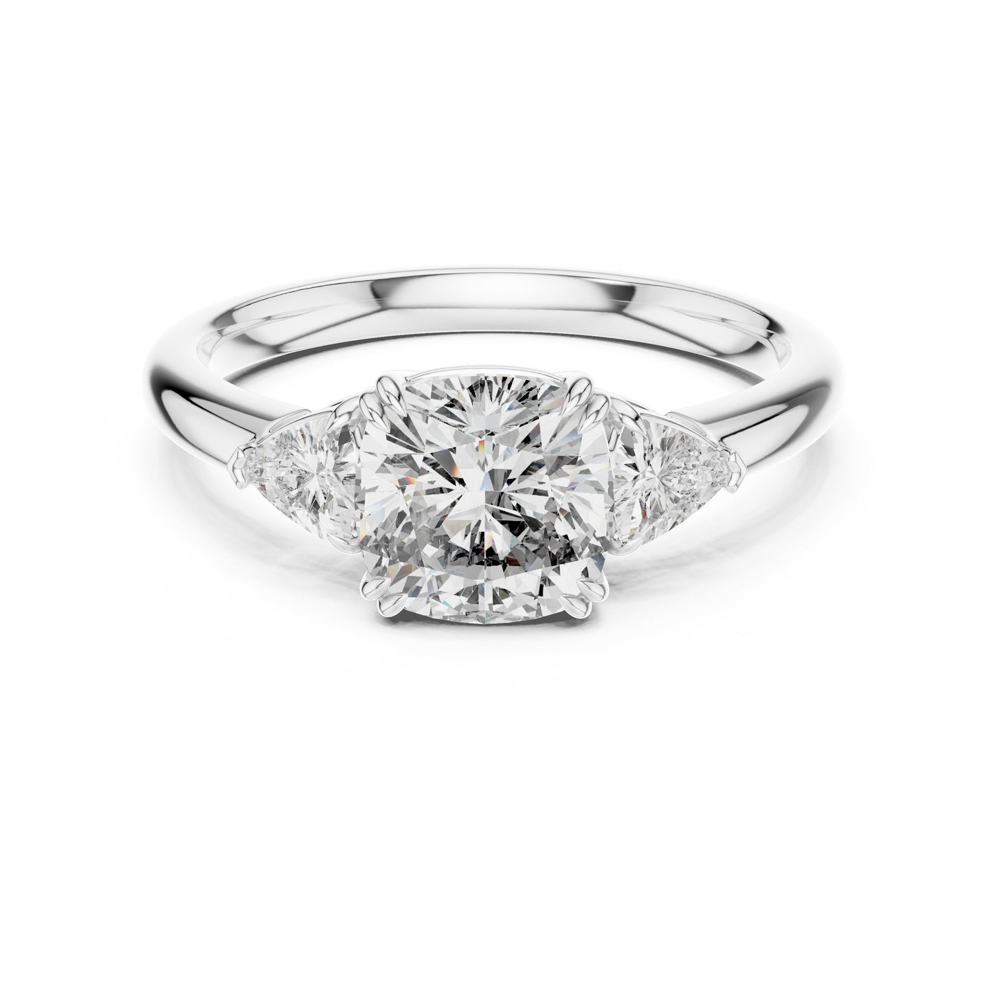 Mixed Shape Lab Grown Diamond Three Stone Ring