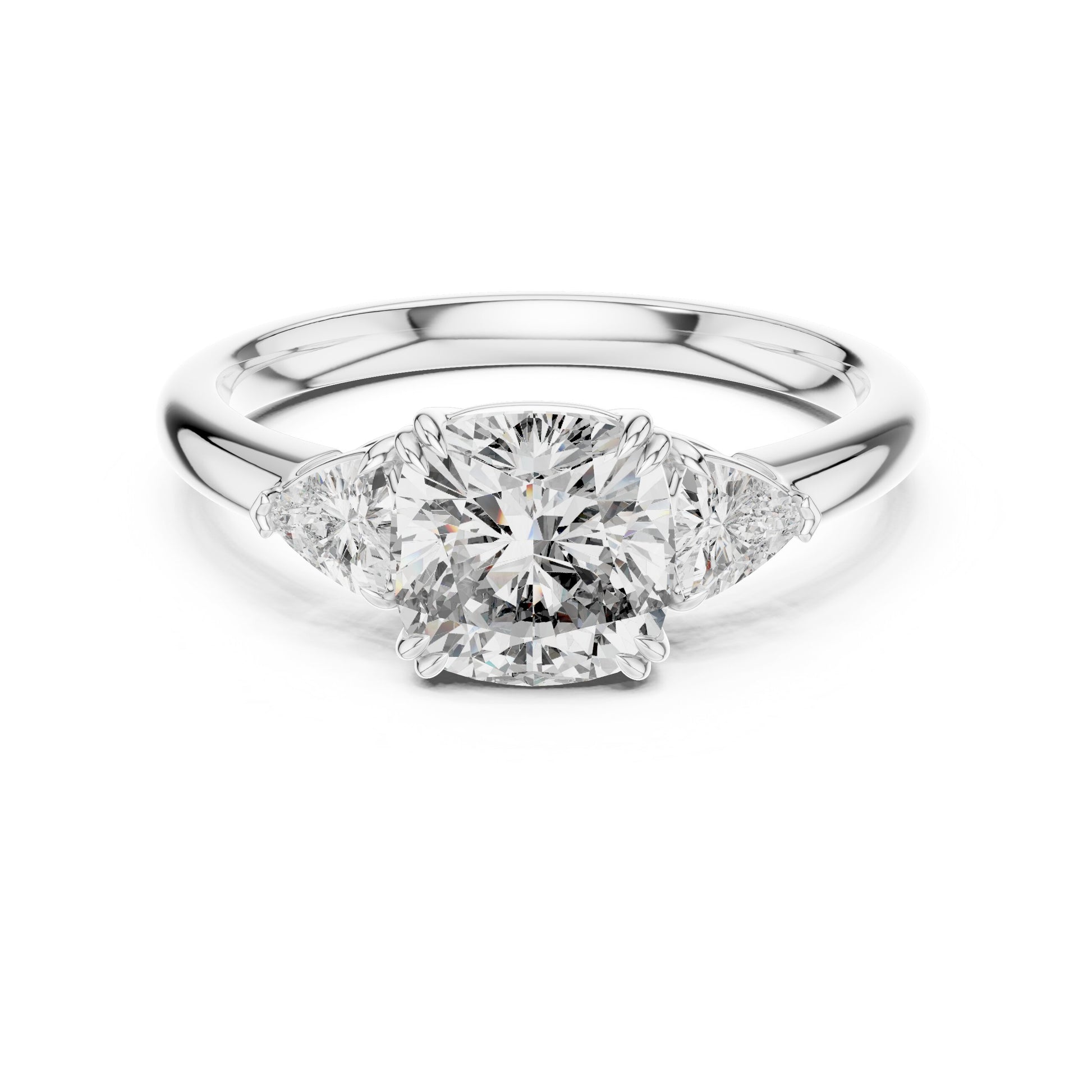 Mixed Shape Lab Grown Diamond Three Stone Ring