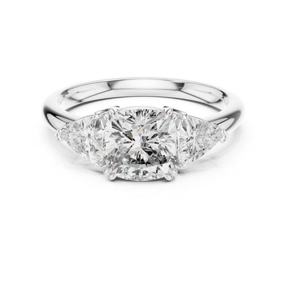 Mixed Shape Lab Grown Diamond Three Stone Ring