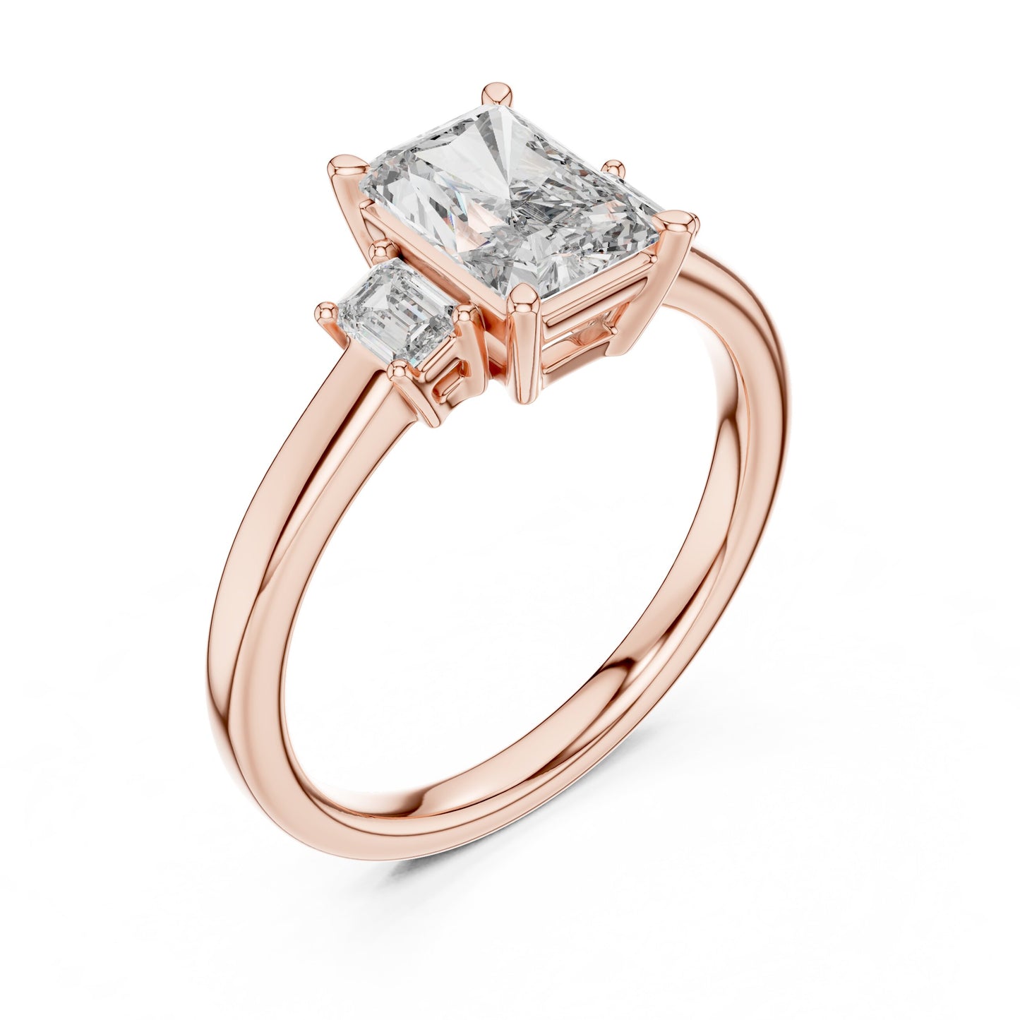 Mixed Shape Lab Grown Diamond Three Stone Ring