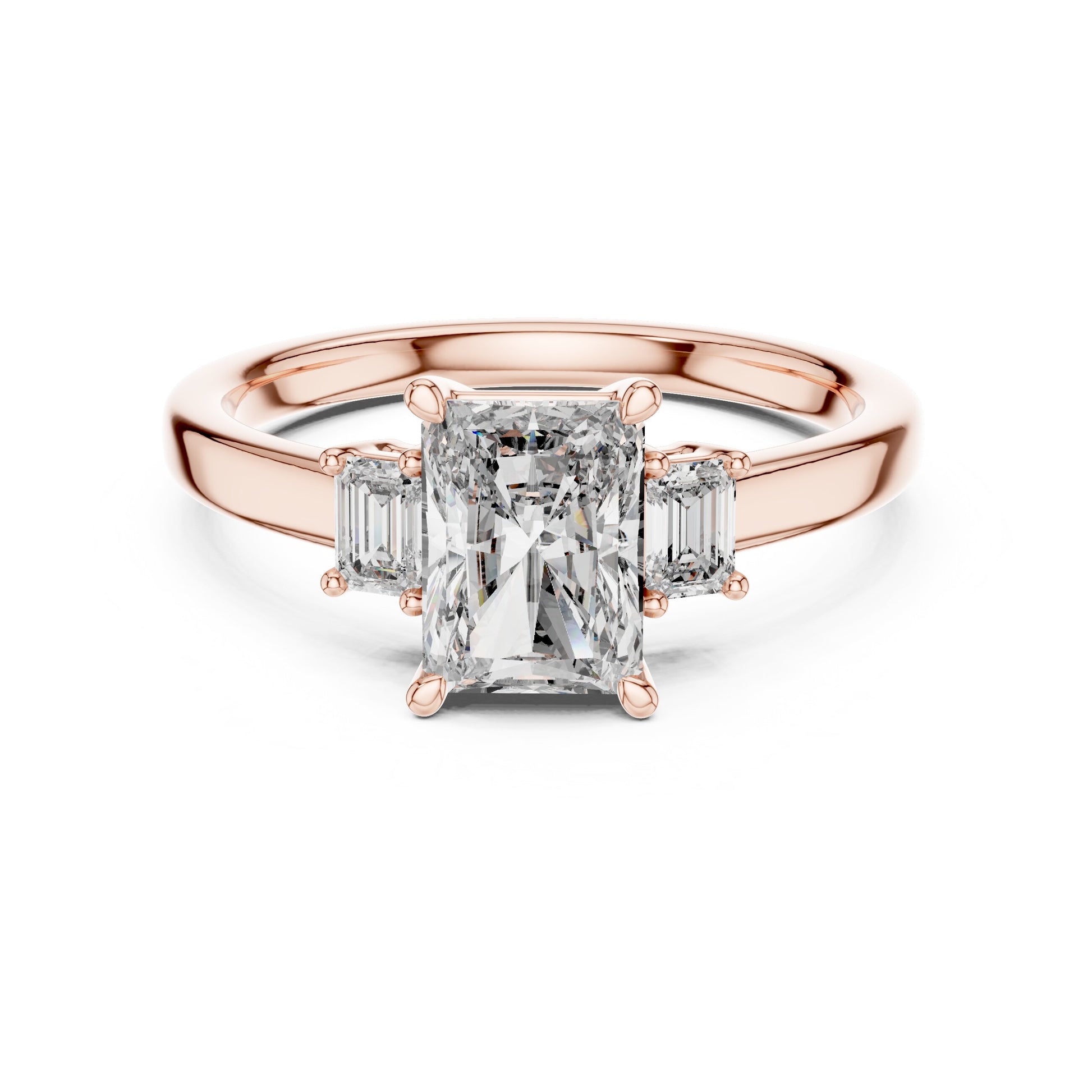 Mixed Shape Lab Grown Diamond Three Stone Ring