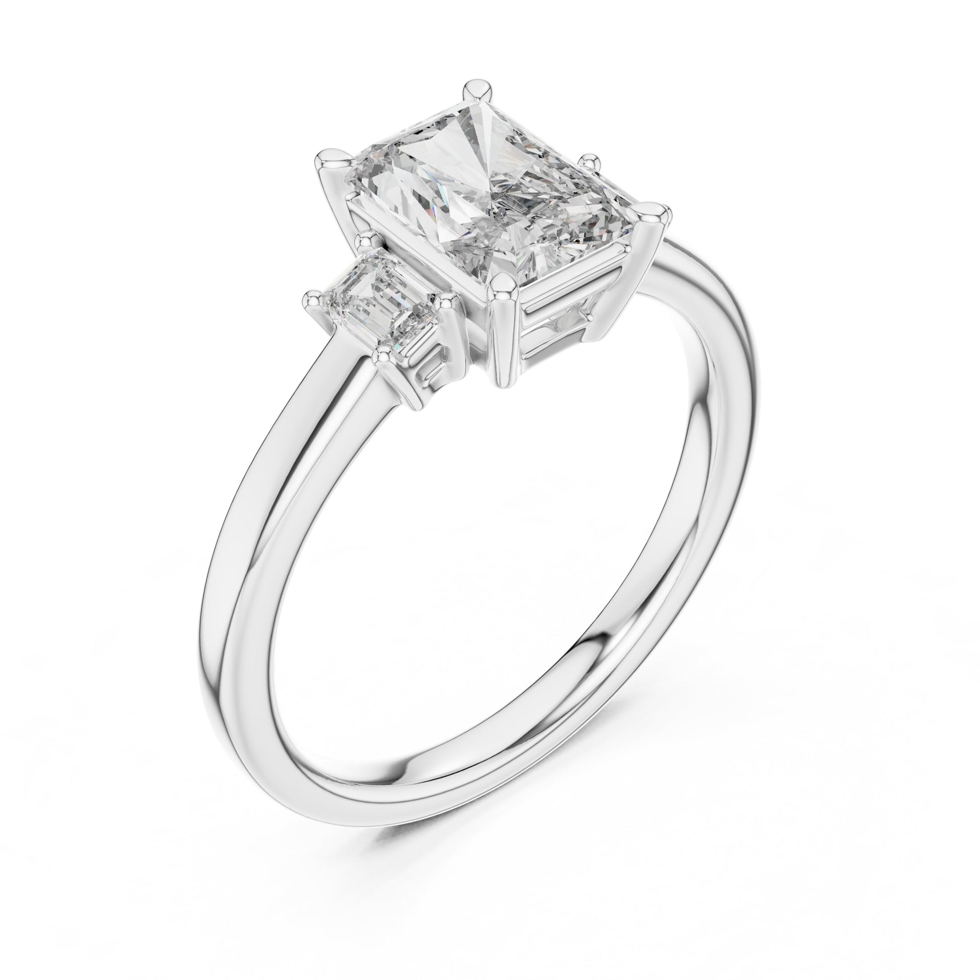Mixed Shape Lab Grown Diamond Three Stone Ring